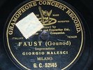 OPERA 78 rpm RECORD G&T TENOR GIORGIO MALESCI Faust GOUNOD Milano