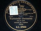 VIOLIN 78 rpm RECORD G&T GC 37933 PABLO DE SARASATE Tarentelle PARIS