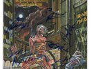 IRON MAIDEN SOMEWHERE IN TIME - SIGNED BY BAND VINYL (SLEEVE ONLY) 100% ORIGINAL