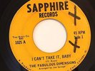 NORTHERN 45-FABULOUS DIMENSIONS-I CAN'T TAKE IT BABY on SAPPHIRE