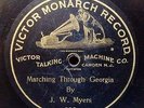 78rpm 1902 Victor Monarch Record 822 MARCHING THROUGH GEORGIA, J.W. Myers