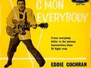 EDDIE COCHRAN • C´MON EVERYBODY • YELLOW COVER UK EP LONDON/DECCA  RE-U 1214