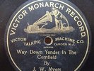 78rpm Victor Monarch Record 1136 Way Down Yonder In The Cornfield, J.W. Myers