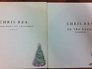 CHRIS REA DRIVING HOME FOR CHRISTMAS & ON THE BEACH VINYL PROMO STICKERED
