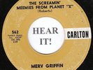 HALLOWEEN R&R 45 Merv Griffin-Carlton 562-The Screamin' Meemies From Outer Space
