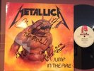 Metallica signed Jump In the Fire LP autographed in 1986