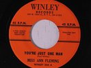 MISS ANN FLEMING: You're Just One Man / I Love You Darlin 45 rare Soul