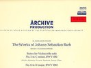 ARCHIV - FOURNIER - BACH - COMPLETE SUITES 5 & 6 - ARC 73188 / SAPM 198688 - NM