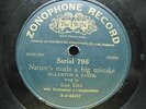 MUSIC HALL STAR GUS ELEN 'NATURE'S MADE A BIG MISTAKE' 1911 ZONOPHONE