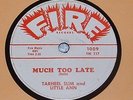 Tarheel Slim and Little Ann “Much Too Late” R&B 78 rpm FIRE Records