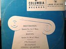 BUDAPEST STRING QUARTET beethoven quartet no. 4 & 30 LP VG+ ML 4029 CBS US 50s