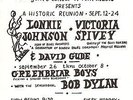 LONNIE JOHNSON, VICTORIA SPIVEY & BOB DYLAN gerdes Folk City ORIGINAL 60s FLYER