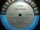 AARON COPLAND third symphony LP Mint- LPBR-6018 Everest Belock ED1 1959 Mono
