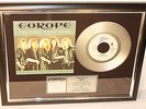 Europe, The Final Countdown, mit Cover, Platin Record, Schallplatte, Award, gold