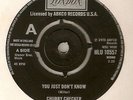 CHUBBY CHECKER YOU JUST DONT KNOW TWO HEARTS MAKE ONE LOVE NORTHERN SOUL  45
