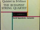 BUDAPEST STRING QUARTET brahms clarinet quintet LP Mint- ML 5626 OPPENHEIM
