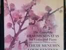 MENUHIN & KENTNER complete brahms sonatas for violin & piano 2 LP VG GBR-7142 US