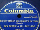 BEN BERNIE & LADS 78rpm Micky Mouse & Mini's In Town This Is Suzy COLUMBIA 2836D