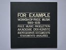 For Example Workshop Freie Musik 1969 - 1978