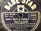 DJANGO REINHARDT & QUINTETTE DU HOT CLUB DE FRANCE GIPSY WITH A SONG 1/2 78 RPM