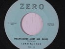 LORETTA LYNN: Heartaches Meet Mr. Blues / New Rainbow 45 rare Country