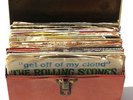 60’s 45 RPM Case with 38 – Rolling Stones, Beatles, Elvis Picture Sleeve PS Rock