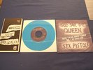 SEX PISTOLS - GOD SAVE THE QUEEN - AQUA VINYL JAPAN REISSUE - OBI - AND BRAZIL