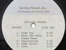 ROLLING STONES Ron Wood's Personal SOME GIRLS Acetate LP / ALTERNATE VERSIONS