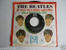 THE BEATLES ORIGINAL 1964 VJ CHRISTMAS SLEEVE & PLEASE PLEASE ME VEE JAY 45 NM