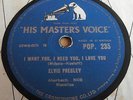 ELVIS PRESLEY   I WANT YOU, I NEED YOU, I LOVE YOU ** HMV 78 rpm