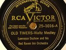 Lawrence Duchow Red Raven Orchestra Old Timers Waltz 78 NM Morning Star Polka