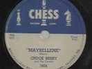 1955 RARE CHESS RECORDS 1604-CHUCK BERRY-MAYBELLENE / WEE WEE HOURS-78-NICE