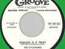 SYCAMORES Darling Is It True? / I'll Be Waiting 45rpm Groove 1955 original