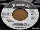 JACKIE WILSON - Because of you.  BRUNSWICK DJ COPY