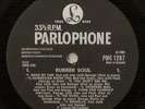 THE BEATLES RUBBER SOUL DANISH LP 1965 BLACK & SILVER PARLOPHONE FIRST MONO