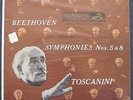 BEETHOVEN: Sym 5 & 8. Toscanini/NBC. Orig 1950s Shaded Dog LM-1757. Mint NOS