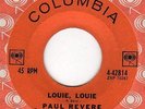 PAUL REVERE & RAIDERS - Louie Louie - Rare FIRST Columbia 45