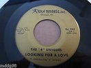 SUPER RARE DOOWOP  45  THE 4 UNIQUES   LOOKING FOR A LOVE    ADAM