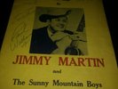 Vintage autographed book Jimmy Martin and The Sunny Mountain Boys