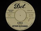 Arthur Alexander (r+b dj) 45 ANNA / HANG MY HEAD AND CRY   VG+ to VG++