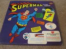 VINTAGE SUPERMAN VINYL LP BOX SET 1966 COMIC BOOK BUTTON IRON ON PATCH RARE NM