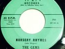The Gems 1958 WHITE DOO WOP 45 Nursery Rhymes / Night Is Over on Win #CC40 HEAR