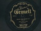Jelly James & his Fewsicians 78 RPM Make Me Know It / Georgia Bo Bo GENNETT 6045