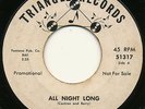TROJANS on Triangle --ALL NIGHT LONG-- r&b uptempo doo wop oldies RARE DJ LISTEN