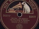 78 RPM RARE POETRY READING BY WALTER DE LA MARE ON HMV B-8177 MUST SEE / EE+