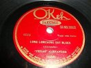 PRE WAR BLUES- TEXAS ALEXANDER- LONG LONESOME DAY BLUES / CORNBREAD BLUES- HEAR