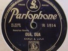 KANUI & LULA - Oua, Oua / Tomi, Tomi 78 rpm disc (FAMOUS HAWAIIAN NOVELTY, A+++)