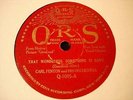 JAZZ CARL FENTON OR That Wonderful Something/Bless Her Little Heart QRS 1005