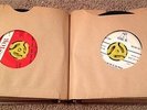 Vintage Record Album w/ (15) 45rpm Records & 15 Adapters, MIxed Artists