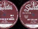 Paul Anka Rock'N Roll 78 RPM Record Put your head on my shoulder